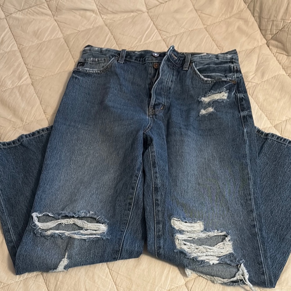 KanCan Distressed Blue Denim Jeans